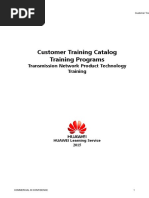 Customer Training Catalog Training Programs: Transmission Network Product Technology Training