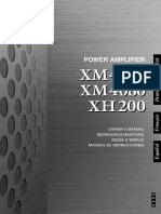 Power Amplifier: Owner'S Manual Bedienungsanleitung Mode D'Emploi Manual de Instrucciones