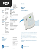 GE Healthcare Mac I Portable ECG Machine Brochure