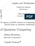 Strengths and Weaknesses: Quantum Computing