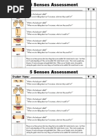 5 Senses Oral Assessment