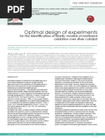 Optimal Design of Experiments: For The Identification of Kinetic Models of Methanol Oxidation Over Silver Catalyst