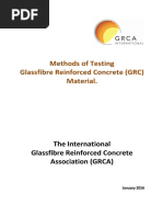 Methods of Testing Glassfibre Reinforced Concrete (GRC) Material