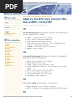 What Are The Difference Between DDL, DML and DCL Commands - Oracle FAQ