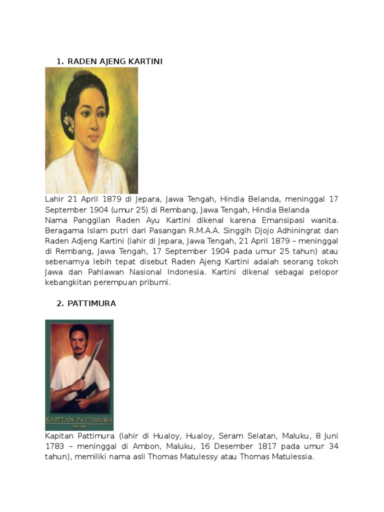 Tugas Kliping Pahlawan Nasional