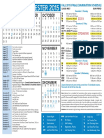 August September October: Fall 2015 Final Examination Schedule