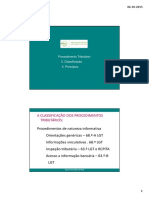 Procedimento- Classif e Princípios