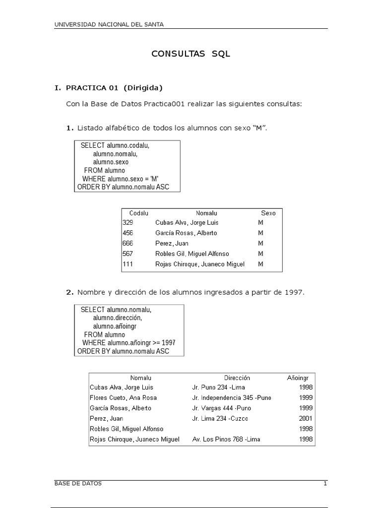 Trabajo Consultas SQL | PDF | SQL | Bases de datos