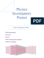 STUDY & CONSTRUCTION OF BURGLAR ALARM