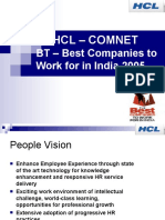HCL - Comnet: BT - Best Companies To Work For in India 2005