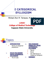 The Categorical Syllogism: Michael Jhon M. Tamayao, M.A. Phil