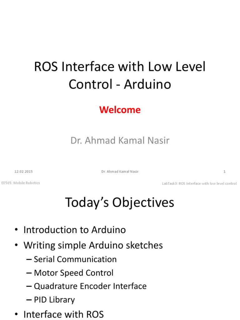 ROS Arduino Motor Control Guide | PDF | Arduino | Areas Of Computer Science