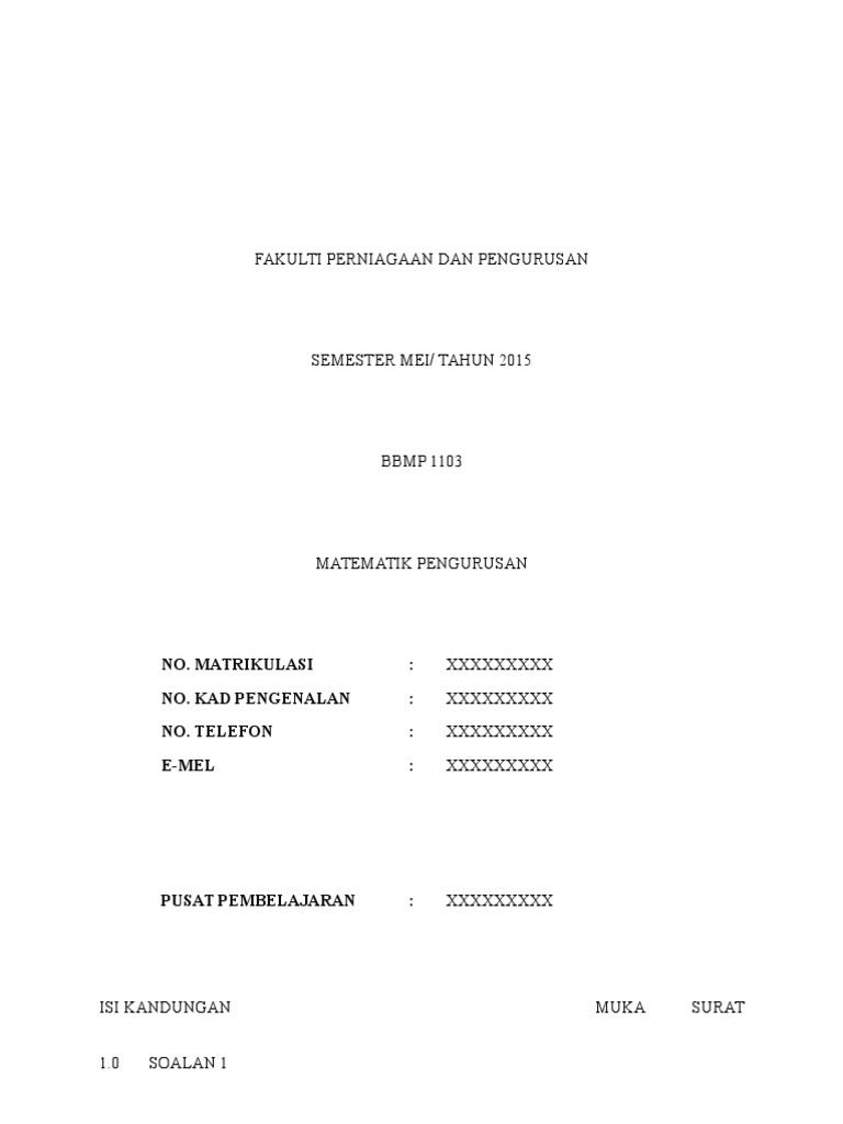 Matematik pengurusan