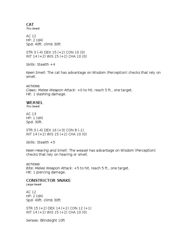 Nissa Beast Forms | PDF | Leisure