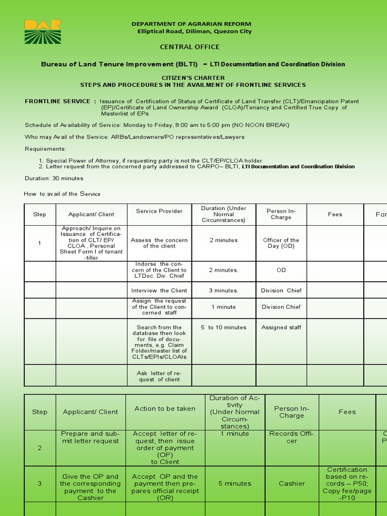 Issuance of Land Certification Guide | PDF | Law