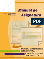 M.a. Planeacion y Control de La Produccion