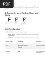 Difference Between Serif and Sans-Serif Fonts