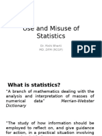 Use and Misuse of Statistics-Dr Rishi