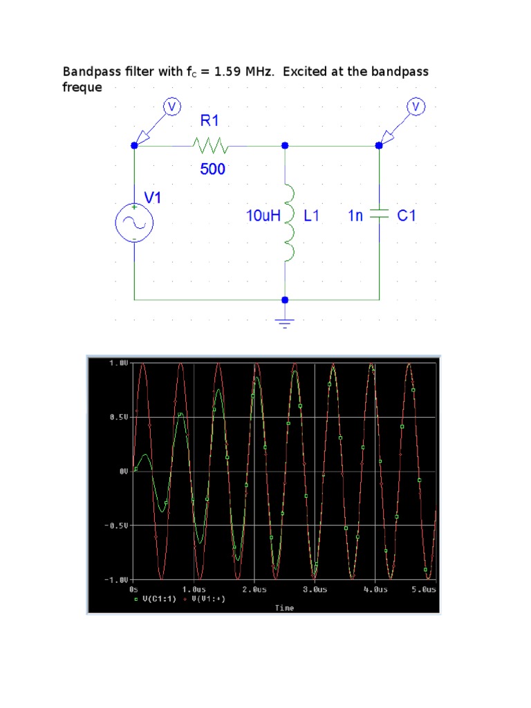 Bandpass Filter Configurations at 1.59 MHz | PDF