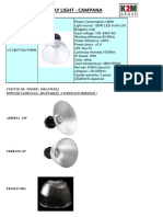 k2m Group Led High Bay Campana 120w . Ficha Tecnica