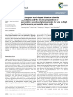 Electrospun Lead-doped Titanium Dioxide Nanofibers and the in Situ Preparation of Perovskite-sensitized Photoanodes for Use in High Performance Perovskite Solar Cell