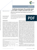 High Efficiency Electrospun TiO2 Nanofiber Based Hybrid Organic–Inorganic Perovskite Solar Cell