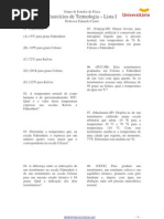 Download Fsica - Exerccios com Gabarito - Termologia by Fsica Concurso Vestibular  SN2978700 doc pdf