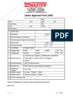 Application Approval Form (AAF)