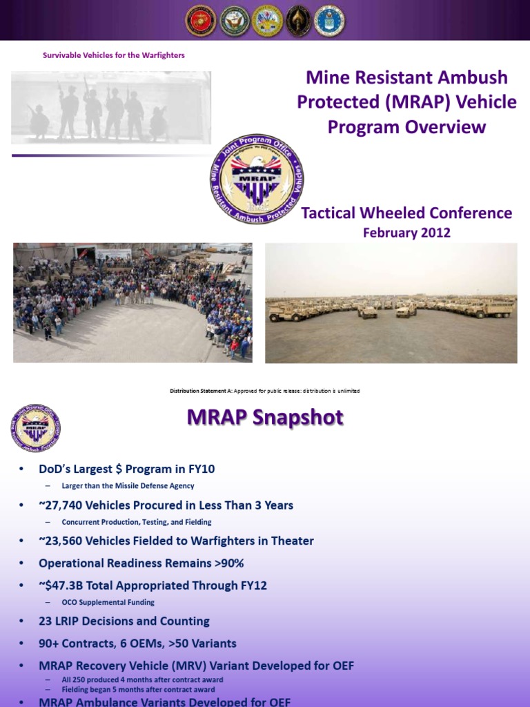 MRAP Vehicle Program Overview 2012 | PDF