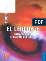 El Lenguaje - Introduccion Al Estudio Del Habla (Edward Sapir, 1921) PDF