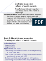 Topic 5.2.4 - Magnetic Effects of Electric Currents