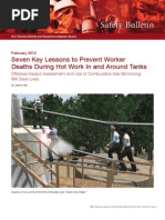 CSB - 7 Key Lessons To Prevent Worker Deaths During Hot Work in &amp Around Tanks