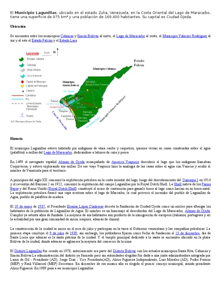 El Municipio Lagunillas Naturaleza