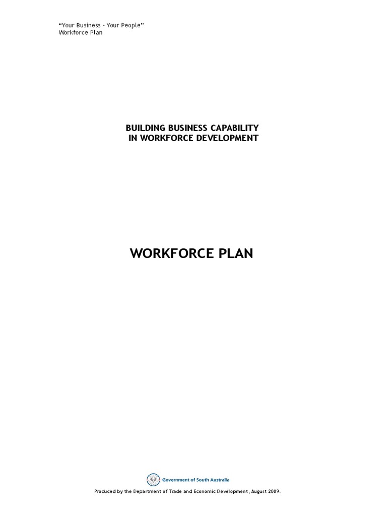 Workforce Plan: Building Business Capability in Workforce Development ...