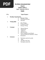 The Mother's International School Class VI Syllabus: TERM - I (April - September) 2015-16 English