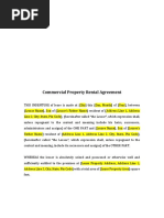 Commercial Property Rental Agreement Format