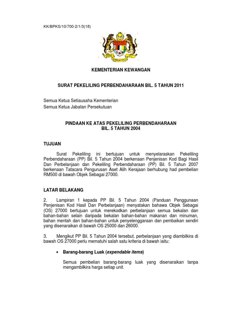 Surat Pekeliling Perkhidmatan Bil 9 Tahun 2008