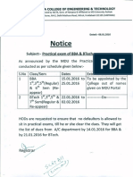 Notice For Practical Exams