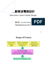 Microwave Active Circuit Design: 黃凡修 Fan-Hsiu Huang fshuang@mail.cgu.edu.tw