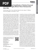 Additive Enhanced Crystallization of Solution-Processed Perovskite for Highly Efficient Planar-Heterojunction Solar Cells