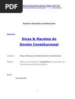 Resumo Constitucional Dicas e macetes