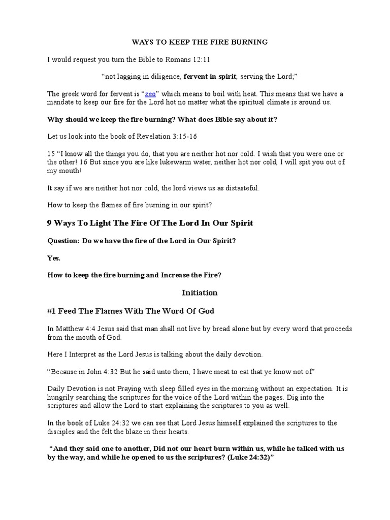 9 Ways to Stoke the Flames of Faith Practical Steps to Keep Your