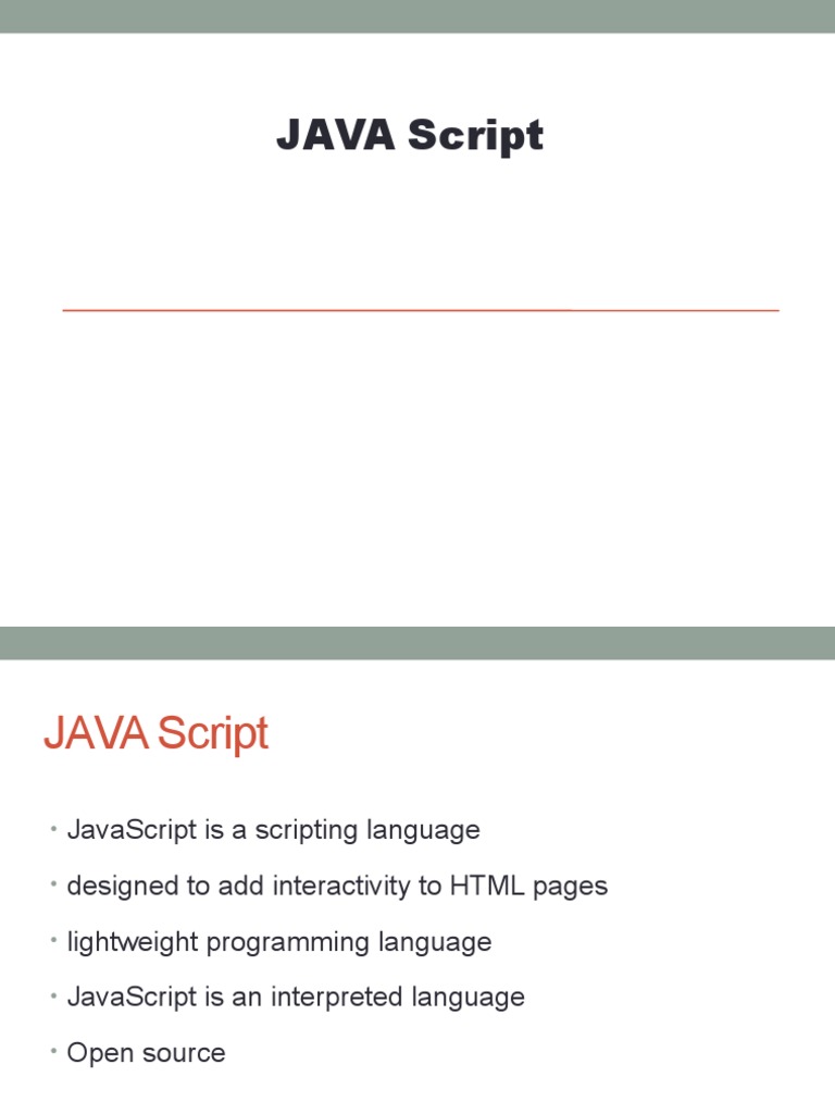 Java Script basics | Java Script | Control Flow