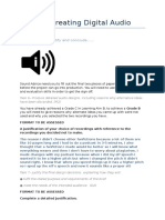 Unit 5 - Creating Digital Audio: Assignment 6 - Justify and Conclude