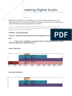 Unit 5 - Creating Digital Audio: Assignment 5 - Timeline