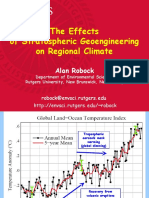 The Effects of Stratospheric Geoengineering On Regional Climate