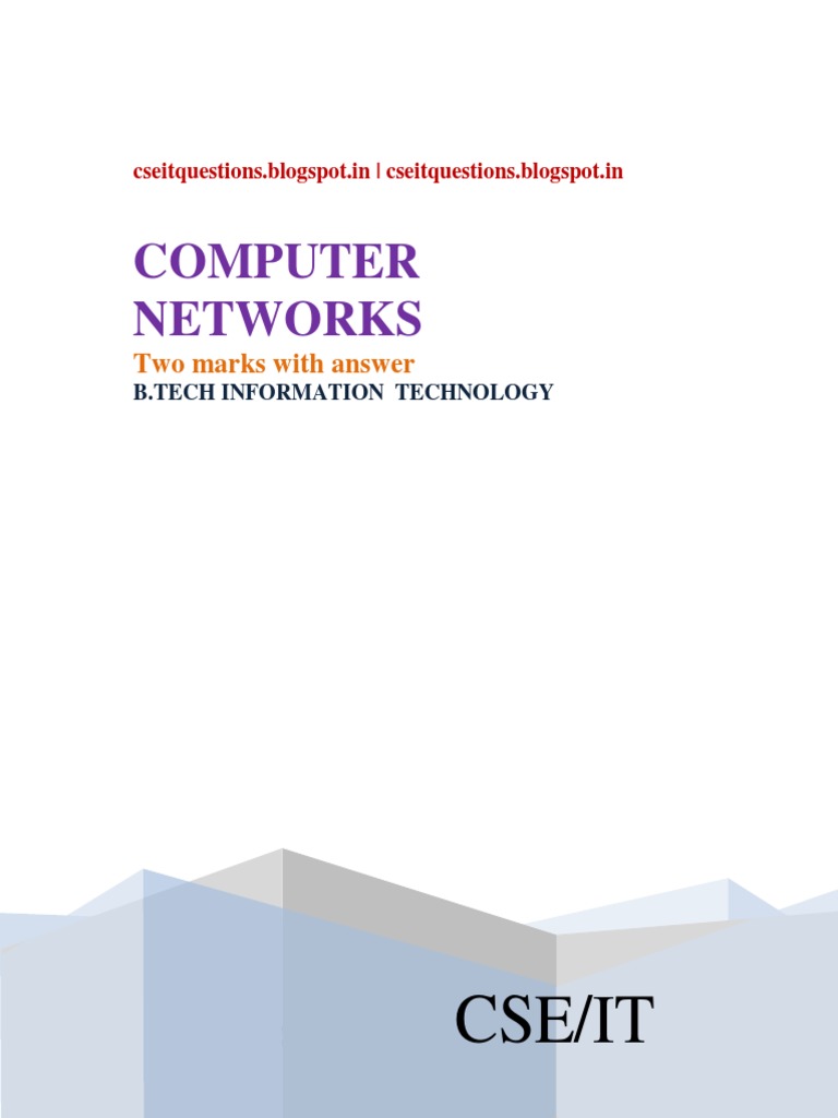 CS6551 Computer Networks Two Mark With Answer | PDF | Computer Network ...
