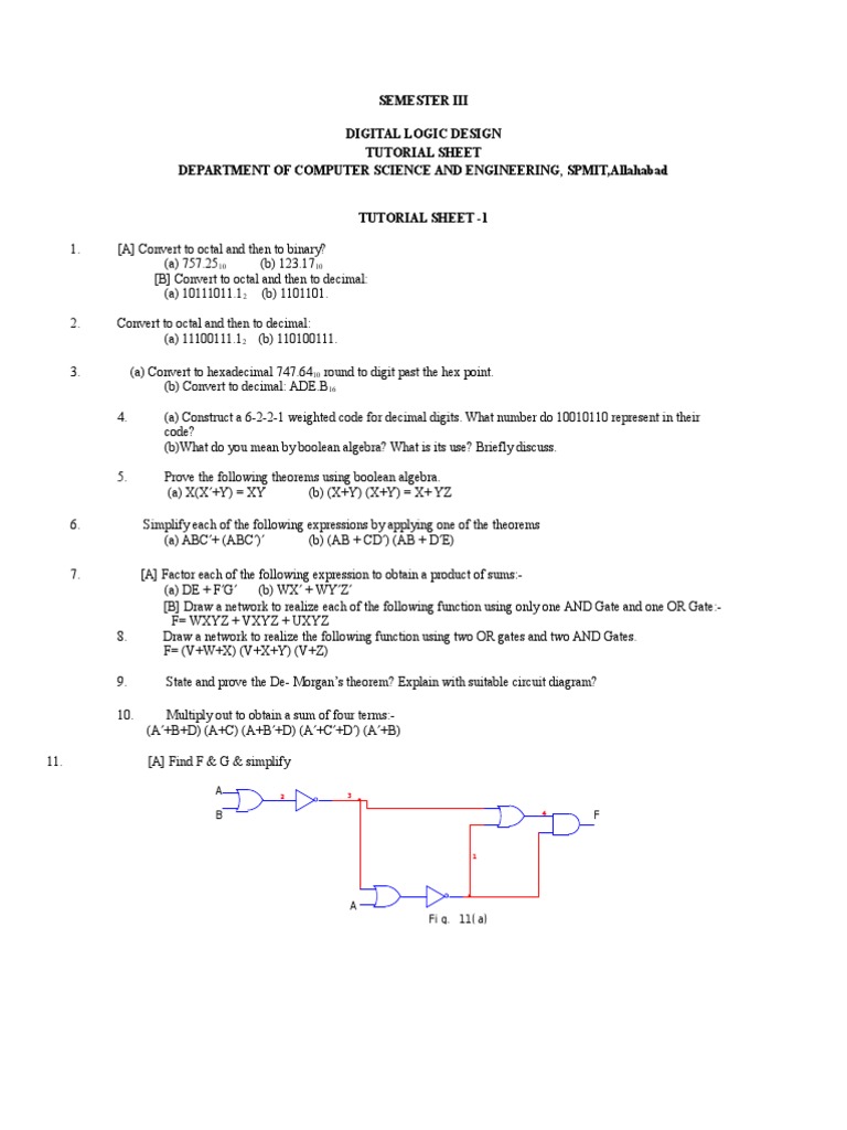 Digital Logic Design Tutorial Circuit Diagram