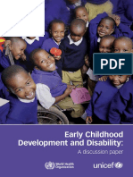 Early Childhood Development and Disability Unicef Who 2012