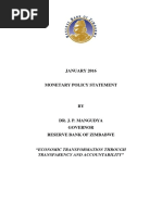 Download RBZ Monetary Policy Statement January 2016 by Business Daily Zimbabwe SN297963569 doc pdf